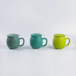 Venta caliente desmontable filtro <span class=keywords><strong>verde</strong></span> de café de cerámica <span class=keywords><strong>taza</strong></span> té <span class=keywords><strong>taza</strong></span> con tapa - Product Image 1