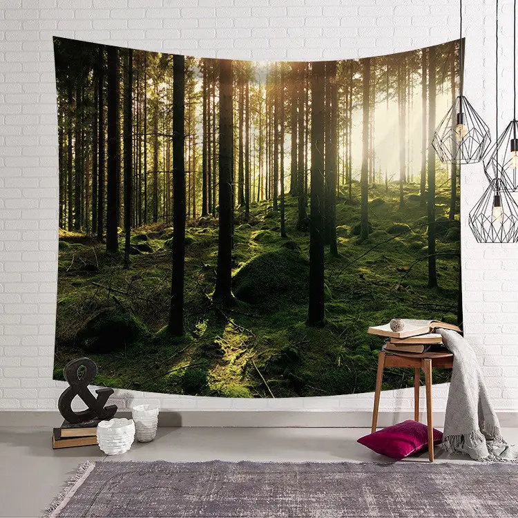 G&D 3D Printing Forest Wall Tapestry for Living Room Bedroom
