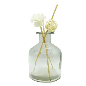 300ml empty round hoom room perfume fragrance aroma reed diffuser glass bottle