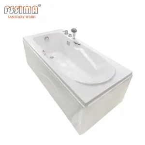 Miễn phí Đứng Trắng Bồn Tắm Tắm Đơn Giản mà không cần whirlpool massage chức năng