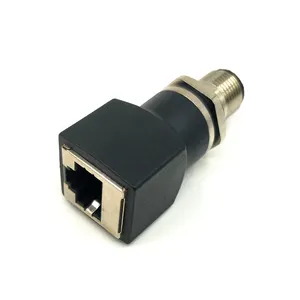 M12 Maschio A Rj45 Adattatore 4 Pole 5 Pole 8Pin Sostituito Legante Scudo M8 M12 Conector