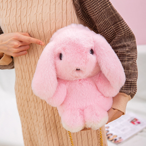 Zaino da scuola di grande capacità fluffy custom Anime plush back pack peluche giorno di pasqua bad bunny zaino in peluche per bambini