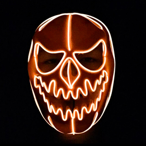 Máscara Decorativa de Halloween, Máscaras Divertidas, Excelentes Artículos para Fiestas, Máscara de <span class=keywords><strong>Calabaza</strong></span> con Cable EL - Product Image 3