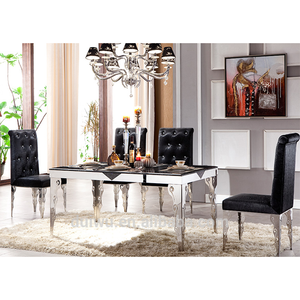 Unique design moderne de luxe table à manger marbre ensemble - Product Image 3