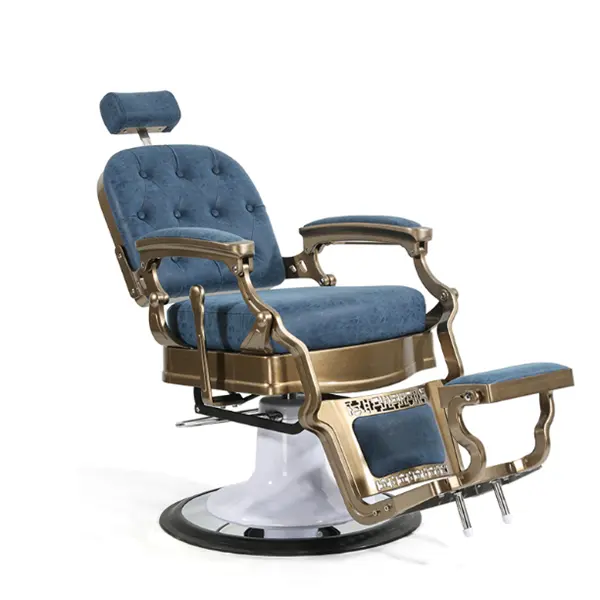 Classic barber chair heavy duty hydraulic man vintage reclining styling salon furniture