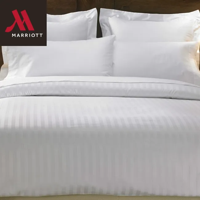 Roupa de cama de hotel com design personalizado de fábrica, conjunto de roupa de cama 100% algodão, casot, hotel