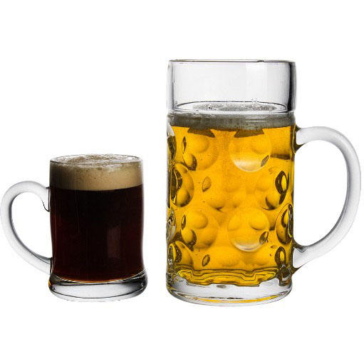 Glassware 1000ml Beer Glass Mug Dimple Beer Mug with Handle