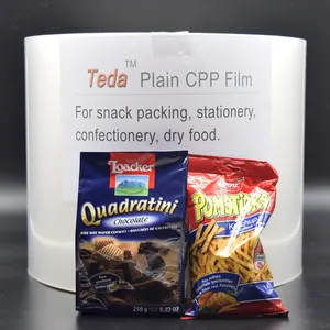 Vente chaude composite de film BOPP d'emballage alimentaire de haute qualité utilisant un rouleau de film de feuille CPP pour l'emballage alimentaire de collation