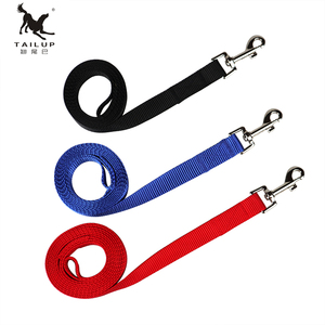 Correa de cuerda de nailon larga S/M para perros Patrón sólido con decoración de cinta Plomo para mascotas - Product Image 5