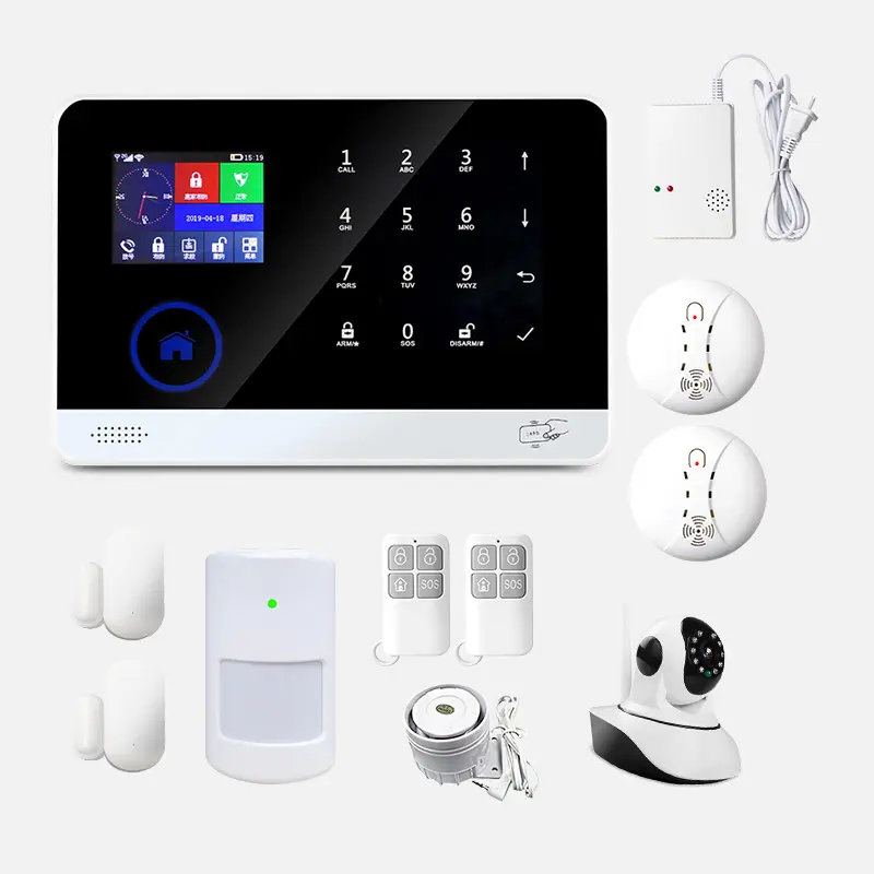 2019 Hotsale Fire wifi wireless gsm home guard yard guard alarm system support indoor outdoor pir and siren