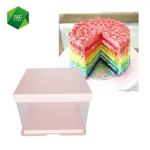 Transparent Plastic PET HamBread Cake Box Case