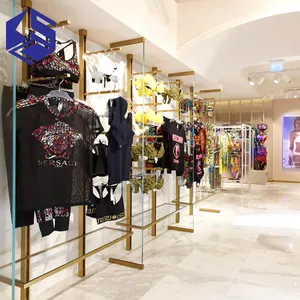 Di modo di vendita al dettaglio negozio di abbigliamento biancheria intima di visualizzazione del basamento di visualizzazione abbigliamento cabinet in metallo Lingerie display rack