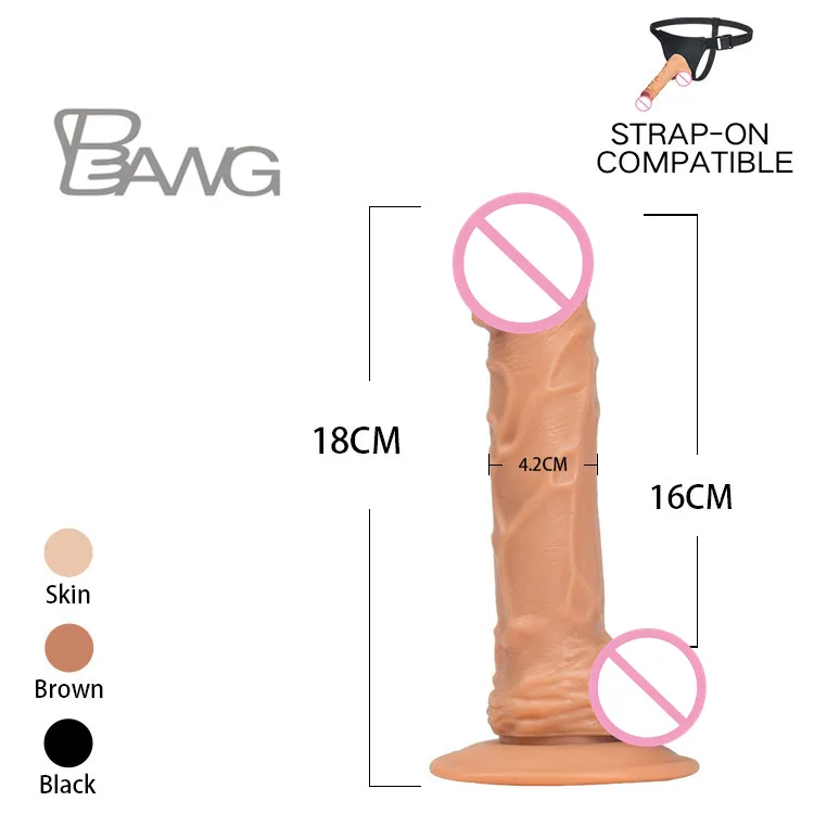Good quality PVC realistic sex toy penis big black dildo for women sale masturbation sex