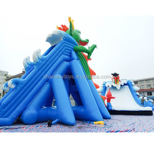 Ngoài trời thương mại sử dụng công viên giải trí trò chơi siêu hồ bơi nước bơm hơi trượt cho lứa tuổi 5-7 bạt PVC Bảo hành 2 năm - Product Image 1