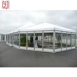 25x35 pesados moldura de alumínio de luxo pvc tenda de casamento de luxo com ar condicionado