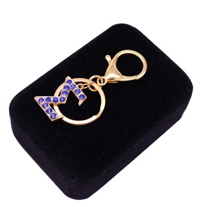 Mode femmes sac clé décorer métal <span class=keywords><strong>Alphabet</strong></span> grec lettre sororité Sigma pendentif avec homard - Product Image 5