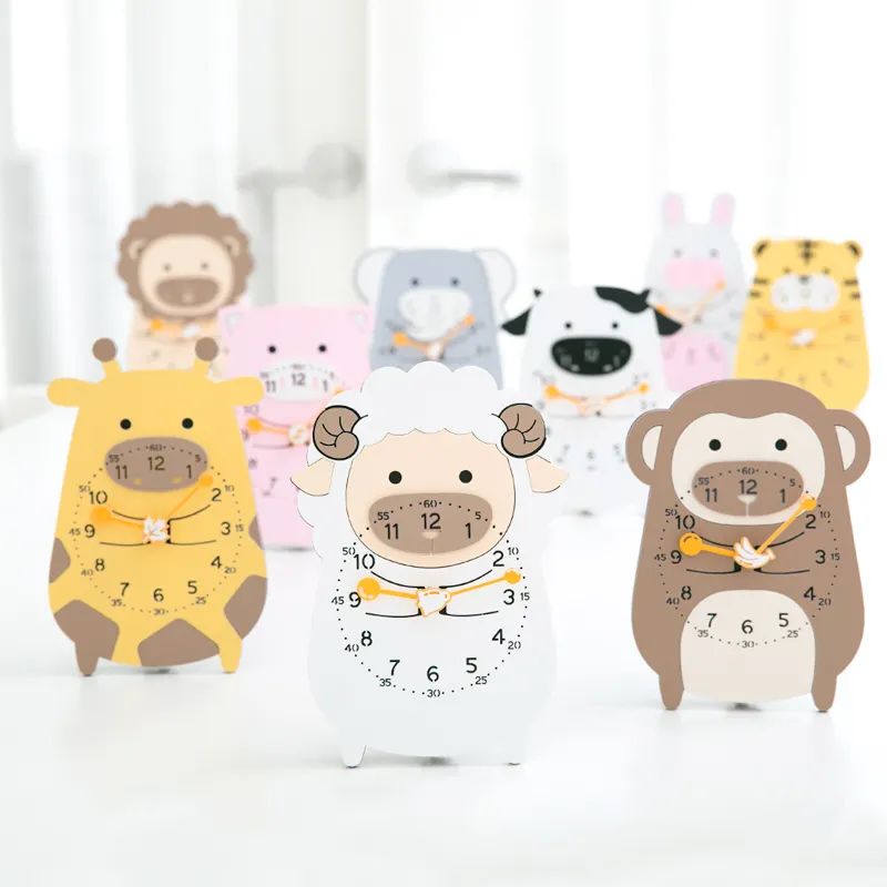 Hot sale 9 kinds of cute animals shape MDF Wall Clock Professional Manufacturer Wooden Clock