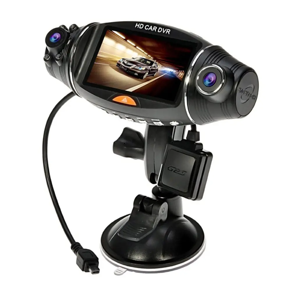 R310 2.7 Inch GセンサーNight Vision TFT LCD Dual Lens GPS HD DVR Car Kit Vehicle Camera Dash Cam Video Recorder