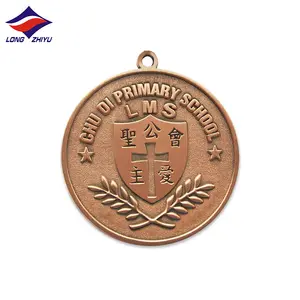 Longzhiyu 15 años fabricante al por mayor medallas religiosas medallas cristianas occidentales medallas católicas de metal personalizar el tamaño de su logotipo