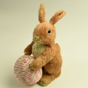 GY BSCI hecho a mano personalizado Conejo De Pajilla regalos artesanales decoración De conejito De paja decoración De Pascua conejo - Product Image 5