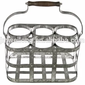 Vintage Galvanized beer bottle carrier