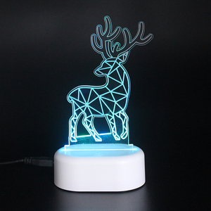 Sáng tạo dễ thương hình dạng động vật trẻ em ánh sáng ban đêm 3D LED đêm Acrylic Thủ công mỹ nghệ khắc laser - Product Image 1