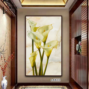 <span class=keywords><strong>Peinture</strong></span> à l'huile sur toile de <span class=keywords><strong>fleurs</strong></span> artificielles de lys calla faites à la main, <span class=keywords><strong>peinture</strong></span> moderne de <span class=keywords><strong>fleurs</strong></span> pour la décoration de la maison - Product Image 5