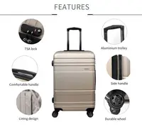 N918 핫 세일 ABS PC 롤링 롤러 트롤리 가방 abs 캐빈 운반용 하드 쉘 가방 여행 여행 가방 수하물