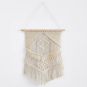 Chic moderne fait à la main écologique 100% coton grand macramé tenture murale pour chambre salon appartement fête de mariage - Product Image 2