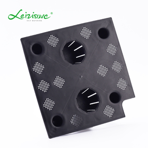 Leizisure al por mayor jardín piso gran cubo cuadrado de plástico de riego verde <span class=keywords><strong>rota</strong></span> planta flor olla con ruedas - Product Image 6