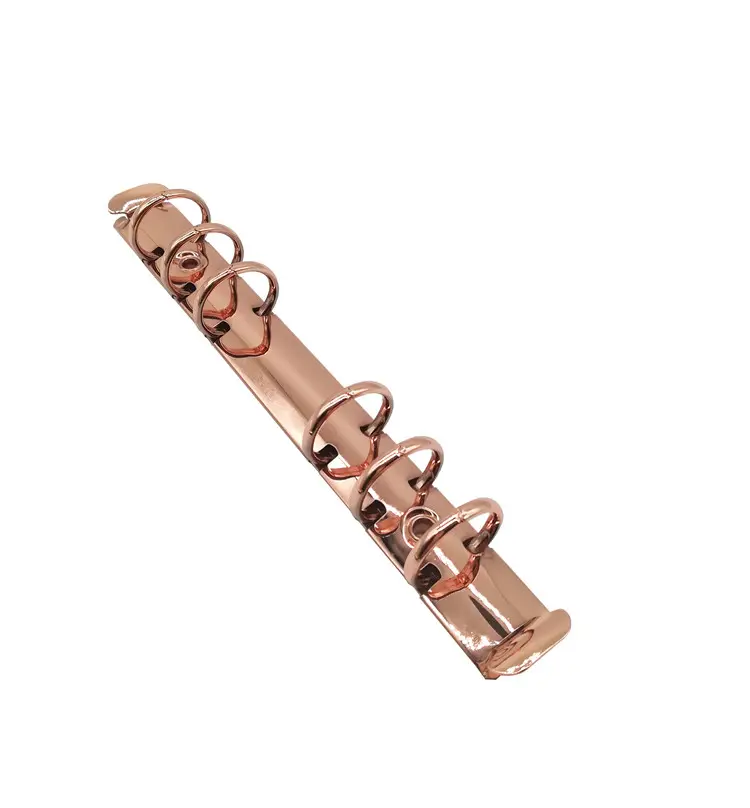 High quality metal binder ring mechanism a6 metal 6 rings with loose leaf binder clip