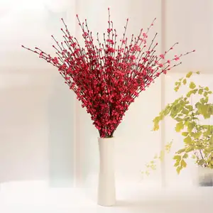 10 Pcs rode Kunstbloemen Jasmijn Bloemen voor Bruiloft DIY Bloemen Art Plant Home Office Party Decoratie