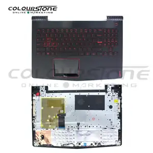 Y520 Keyboard Laptop US/RU, Papan Ketik Laptop untuk Y520 Y520-15IKB Y720 Y720-15IKB R720 R720-15IKB Hitam dengan Sandaran Penutup