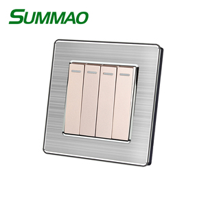 Hấp Dẫn Hiện Đại Không Thấm Nước Interruptor, Trong Nhà Điều Khiển 2Gang 1Way Điện Thiết Bị Chuyển Mạch Với Chỉ Thị LED - Product Image 5