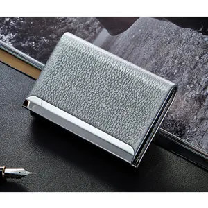 New products custom stainless steel RFID metal visiting name card holder business card case box