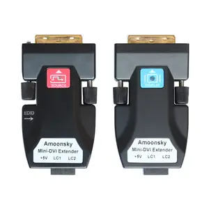 optical fiber transmitter and receiver for outdoor led rentail display screen DVI Extender with LC AMS-DTR2L