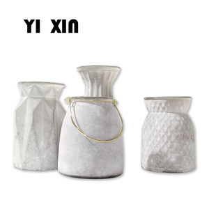 Europe Simple Creative Gradient <strong>Red</strong> Tabletop Frost Spray Glass <strong>Vase</strong> Art Deco Style Handcrafted Crystal <strong>Vase</strong> - Product Image 3