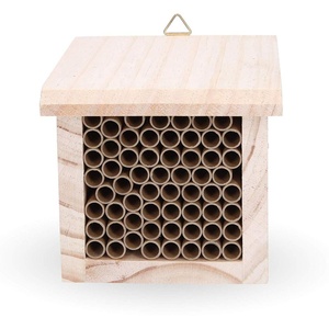 Ruche en bois de pin de qualité naturelle, <span class=keywords><strong>maison</strong></span> avec tube de papier, nouveauté - Product Image 2