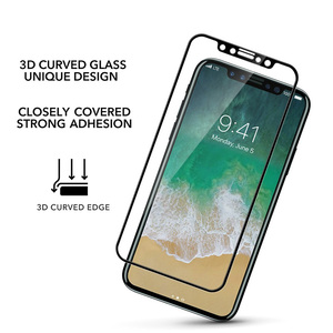 Curvo anti-impronta digitale cielo sereno formato su ordinazione temperato di vetro di imballaggio per il <span class=keywords><strong>iphone</strong></span> <span class=keywords><strong>8</strong></span> x odm/ oem - Product Image 2