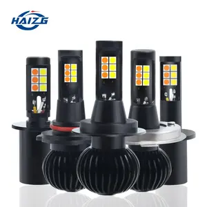 Lampu Kabut Mobil X5 Dual Warna Putih/Kuning H11 H4 H7 H1 H3 880 9005 HB3 9006 HB4 Auto LED Depan Kabut Lampu Lampu DC12V