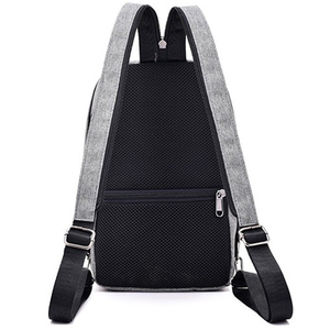 Los hombres <span class=keywords><strong>pecho</strong></span> bolso <span class=keywords><strong>de</strong></span> bandolera <span class=keywords><strong>de</strong></span> hombro Honda bolsa <span class=keywords><strong>para</strong></span> gimnasio al aire libre senderismo con puerto <span class=keywords><strong>de</strong></span> auriculares - Product Image 6