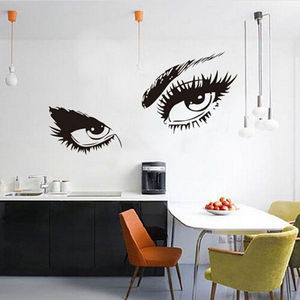Art Mural autocollant Dame Yeux <span class=keywords><strong>Cils</strong></span> sticker Décor À La Maison Salon <span class=keywords><strong>Chambre</strong></span> Décoration Bricolage Vinyle Maison Autocollants - Product Image 1