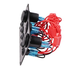 Panneau de commutateur à bascule LED marin 5 gang ON-OFF avec 2 chargeurs USB 12v-24v - Product Image 5