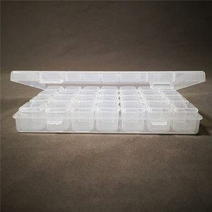 Boîte <span class=keywords><strong>de</strong></span> <span class=keywords><strong>rangement</strong></span> en plastique transparente détachable à 28 compartiments, très vendue, pour bijoux, peinture au diamant, strass, art des ongles, perles - Product Image 6