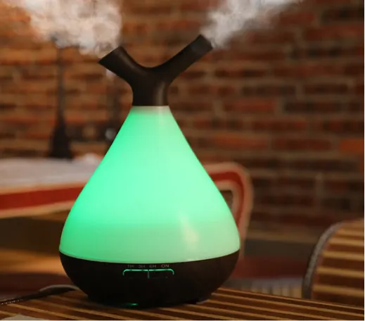 Essential Oil Diffuser, 400ml Large Capacity Whole Night Aroma Humidifier with 7 color Changing Lights, Tree Branch Purifier