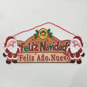 圣诞快乐 2019 新年圣诞老人挂装饰圣诞树门装饰礼品