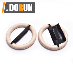 Anillos gimnásticos de madera con correas para los pies Anillos de gimnasio de 1,1 pulgadas para entrenamiento central y de <span class=keywords><strong>peso</strong></span> <span class=keywords><strong>corporal</strong></span> - Product Image 3