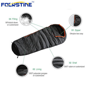 220*80*50 cm 300 T polyester pongé Doublure Léger Camping En Plein Air Randonnée <span class=keywords><strong>Duvet</strong></span> de canard L'homme de Couchage Momie sac - Product Image 2