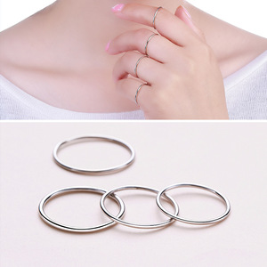 S925 sterling silver <span class=keywords><strong>sottile</strong></span> <span class=keywords><strong>anello</strong></span> per le donne - Product Image 2