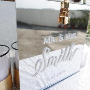 High-End Design Silver <strong>Mirror</strong> Acrylic <strong>Box</strong> Lockable Acrylic Wishing Well Card <strong>Box</strong> with Custom Logo - Product Image 4